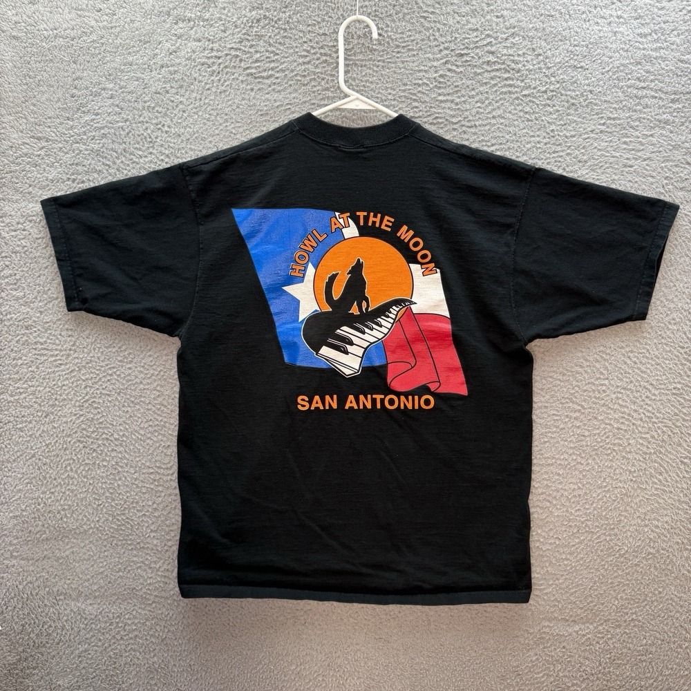 Vintage Fruit Of The Loom Shirt Adult Large Black Nature San Antonio Texas Y2K